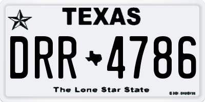 TX license plate DRR4786