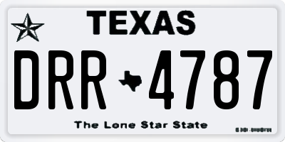 TX license plate DRR4787