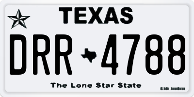 TX license plate DRR4788