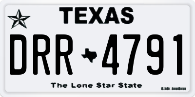 TX license plate DRR4791