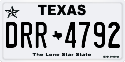 TX license plate DRR4792