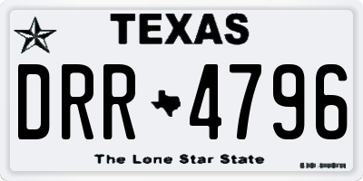 TX license plate DRR4796