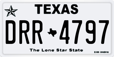TX license plate DRR4797