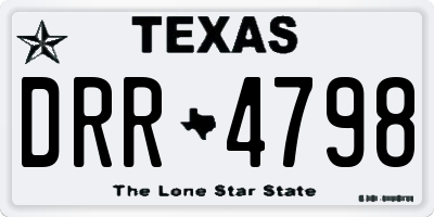 TX license plate DRR4798