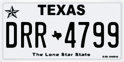 TX license plate DRR4799