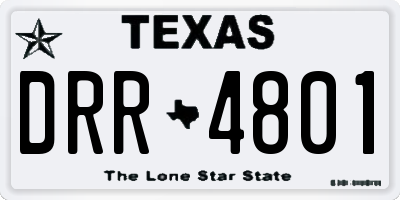 TX license plate DRR4801