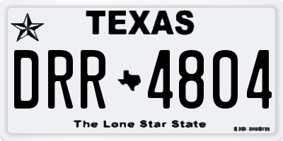 TX license plate DRR4804