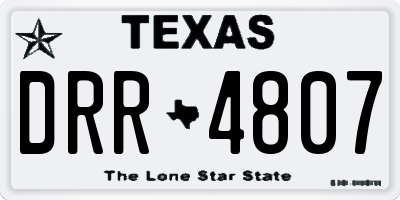 TX license plate DRR4807