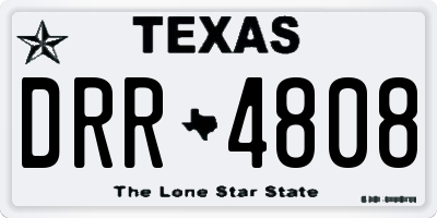 TX license plate DRR4808