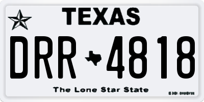 TX license plate DRR4818