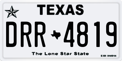 TX license plate DRR4819