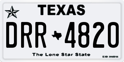 TX license plate DRR4820
