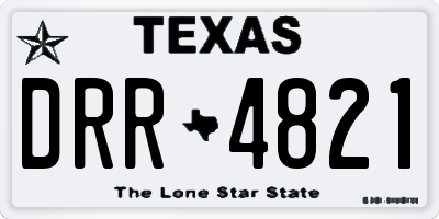 TX license plate DRR4821