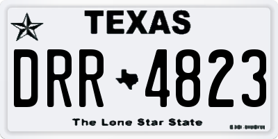 TX license plate DRR4823