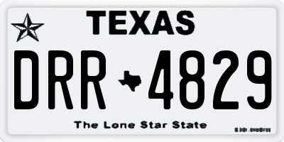 TX license plate DRR4829