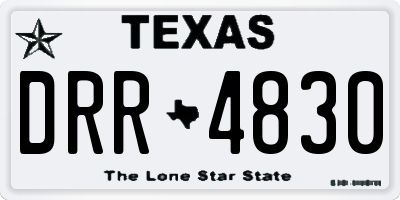 TX license plate DRR4830