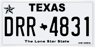 TX license plate DRR4831
