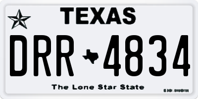 TX license plate DRR4834