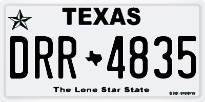 TX license plate DRR4835