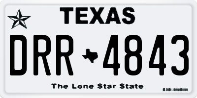 TX license plate DRR4843