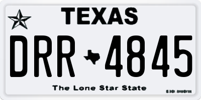 TX license plate DRR4845