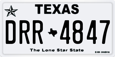 TX license plate DRR4847