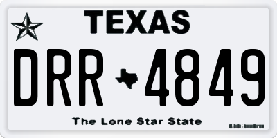 TX license plate DRR4849