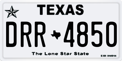 TX license plate DRR4850