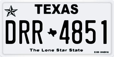 TX license plate DRR4851