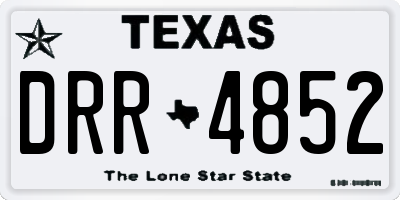 TX license plate DRR4852