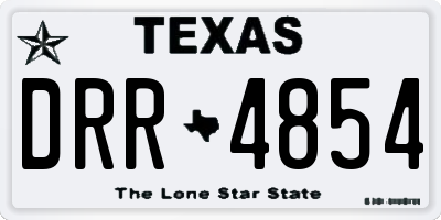 TX license plate DRR4854