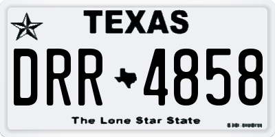 TX license plate DRR4858