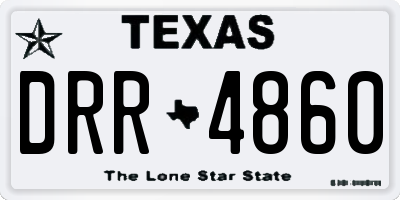 TX license plate DRR4860