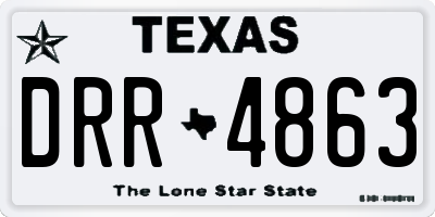 TX license plate DRR4863