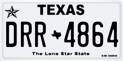 TX license plate DRR4864