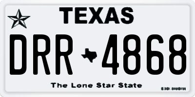 TX license plate DRR4868