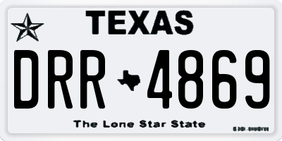 TX license plate DRR4869