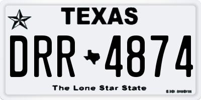 TX license plate DRR4874