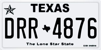 TX license plate DRR4876