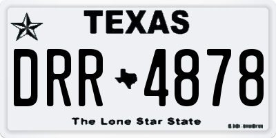 TX license plate DRR4878