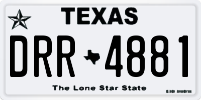 TX license plate DRR4881