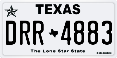 TX license plate DRR4883