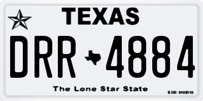 TX license plate DRR4884