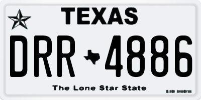TX license plate DRR4886