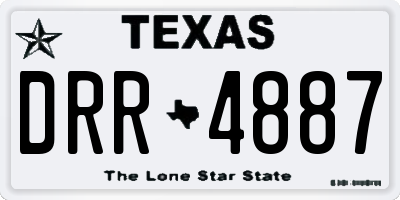 TX license plate DRR4887