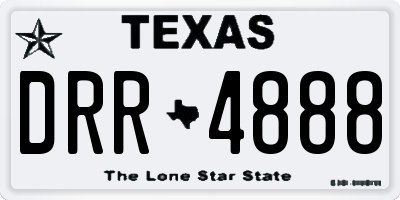 TX license plate DRR4888