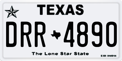 TX license plate DRR4890