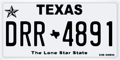 TX license plate DRR4891
