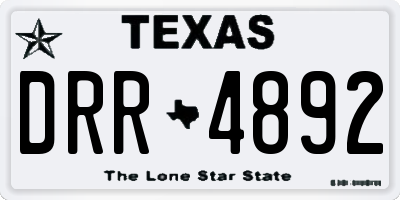 TX license plate DRR4892