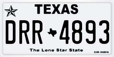 TX license plate DRR4893
